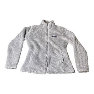 Patagonia Women Los Gatos Sweater Soft Fleece Full‎ Zip Pullover Jacket Gray M